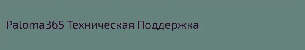Paloma365 Техническая Поддержка 